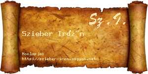 Szieber Irén névjegykártya